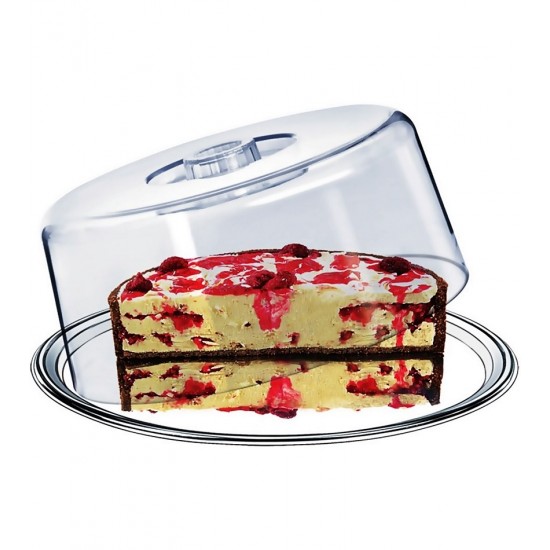 Boleira Aço Inox 32cm Com Tampa De Acrílico